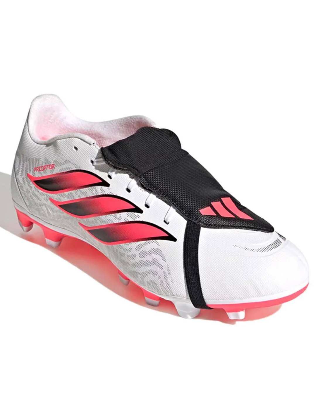 bota de fútbol adidas PREDATOR CLUB FT FG/MG, blanco/rojo/negro
