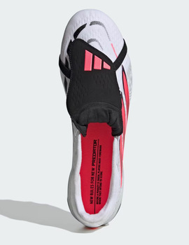 bota de fútbol adidas PREDATOR PRO FT AG, blanco/rojo/negro