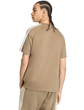 camiseta adidas manga corta algodón técnico, marron