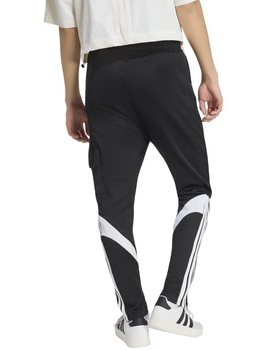pantalón largo adidas bolsillos cargo TIRO, negro/blanco