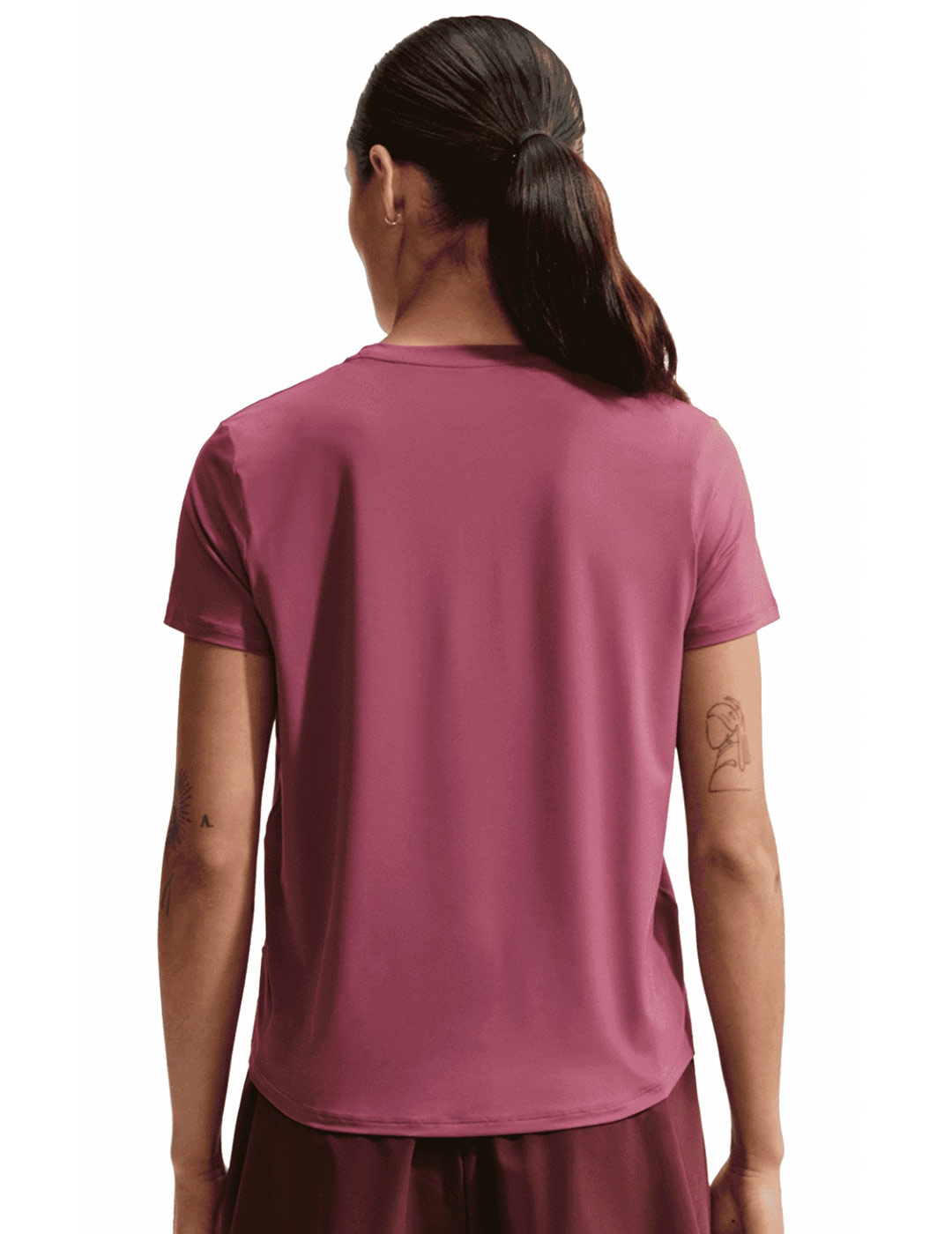 camiseta  mujer manga corta nike  ONE CLASSIC, rosa