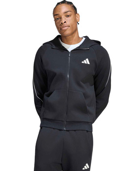 sudadera abierta con capucha adidas hombre, STA SL, negro