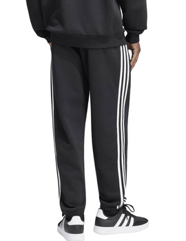 pantalón algodón  de chandal 3 bandas con puño, negro/blanco