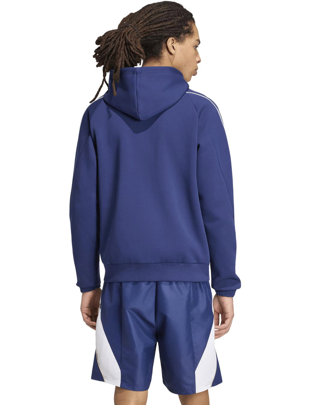sudadera abierta con capucha adidas azul