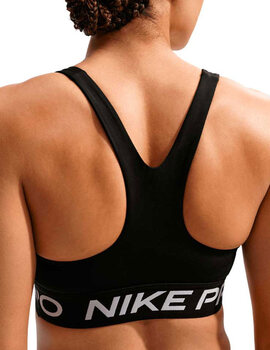 sujetador deportivo NIKE PRO light, negro/blanco