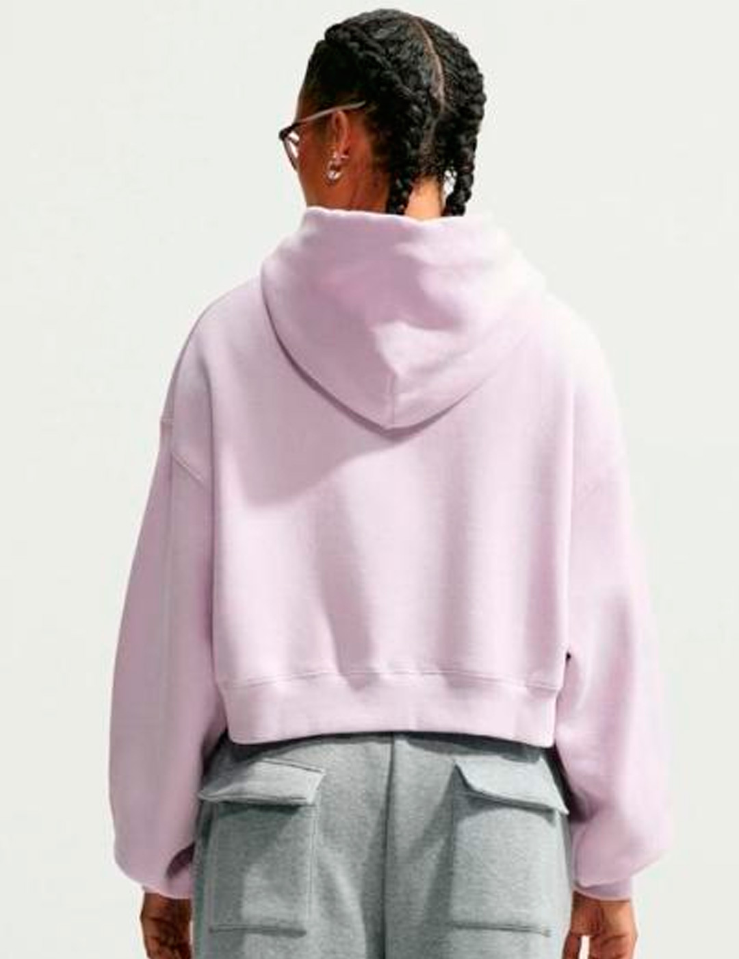 sudadera oversize nike  abierta de capucha mujer ESTUDIO, lila