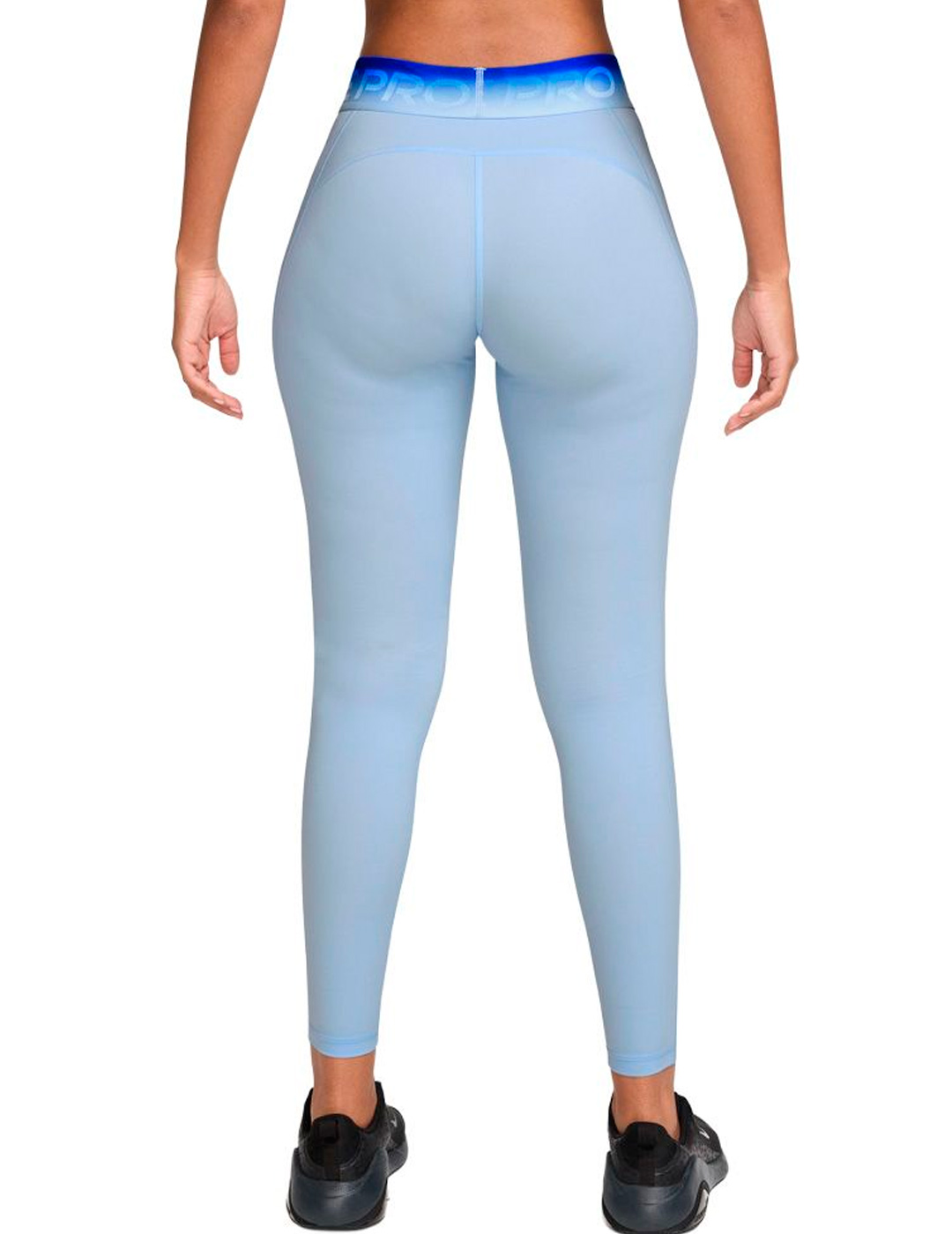malla mujer nike pro 7/8 celeste