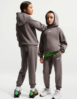 chandal  capucha nike junior CLUB FLEECE, gris