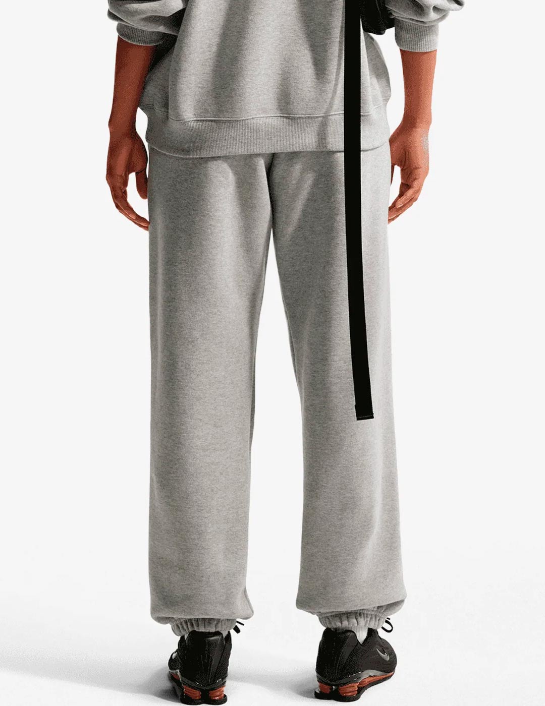 pantalón oversize mujer nike STUDIO FLEECE , gris