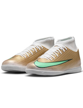zapatilla fútbol sala nike kyllian Mbpeé JR SUPERFLY 11, oro/verde