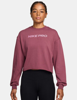 sudadera cuello redondo mujer nike, rosa