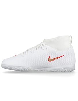 bota de fútbol sala con calcetin junior nike  SUPERFLY 11 CLUB, blanco/oro