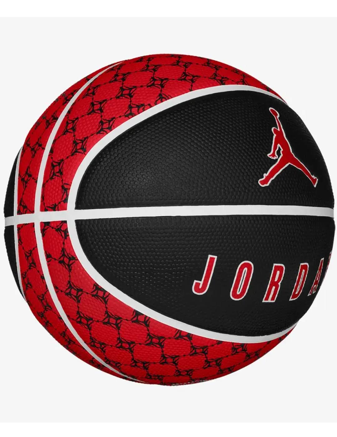 balón de baloncesto 7 JORDAN PLAYGROUND 2.0 8P DEFLATED, rojo/negro