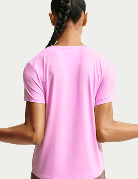 camiseta manga corta mujer NNIKE ONE CLASSIC, rosa