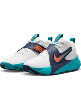 calzado de baloncesto junior nike  TEAM HUSTLE D 12 . blanco/azul