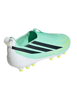 bota de fútbol adidas sin cordones junior F50 HYPERFAST LEAGUE LL AG, verde