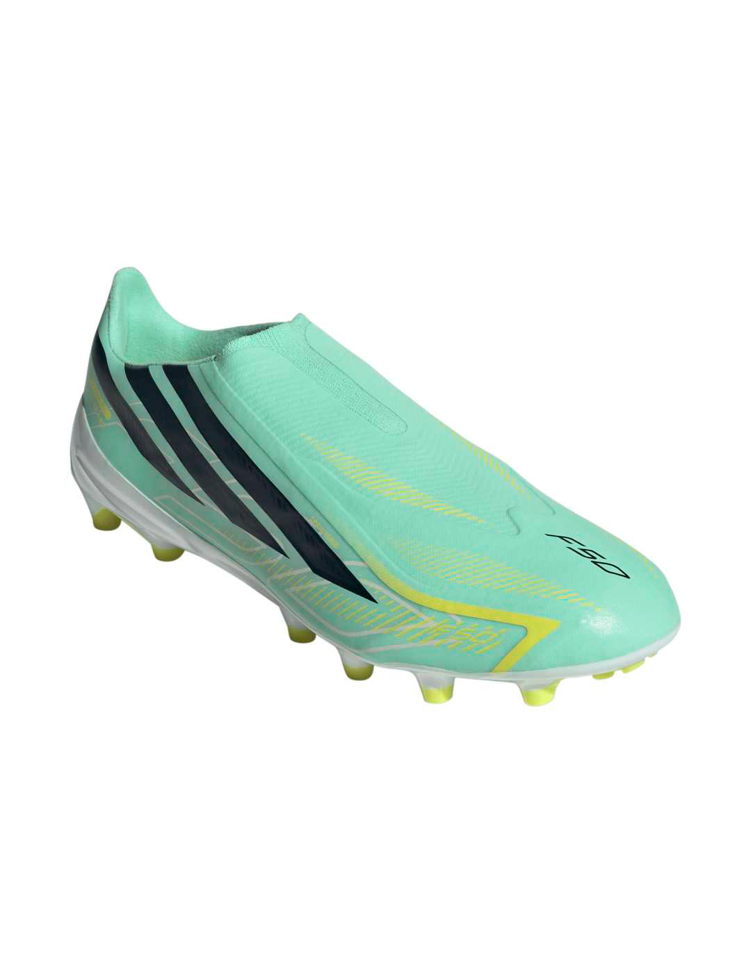 bota de fútbol adidas F50 sin cordón LEAGUE LL AG, verde