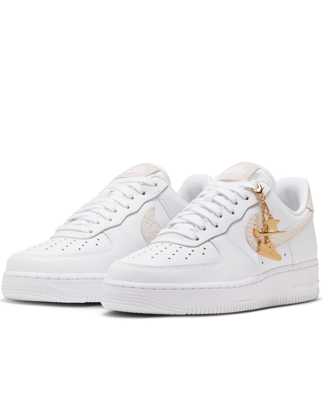 zapatilla mujer  AIR FORCE 1 '07, blanco/oro