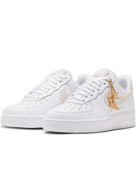 zapatilla mujer  AIR FORCE 1 '07, blanco/oro
