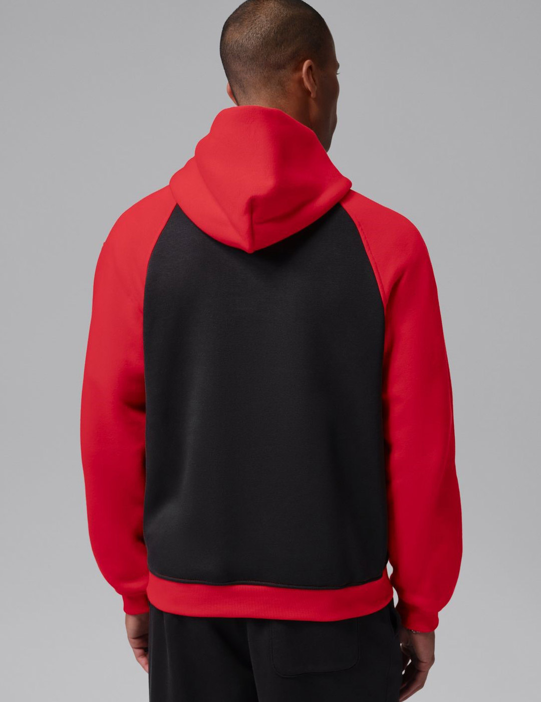 sudadera capucha Jordan air  hombre rojo/negro