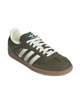 zapatilla adidas SAMBA OG, verde oliva/blanco