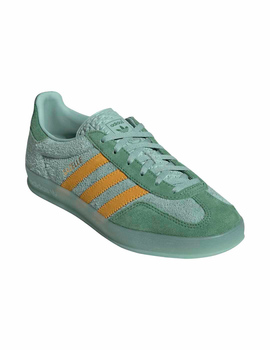 zapatilla adidas mujer GAZELLE INDOOR W, verde/amarillo