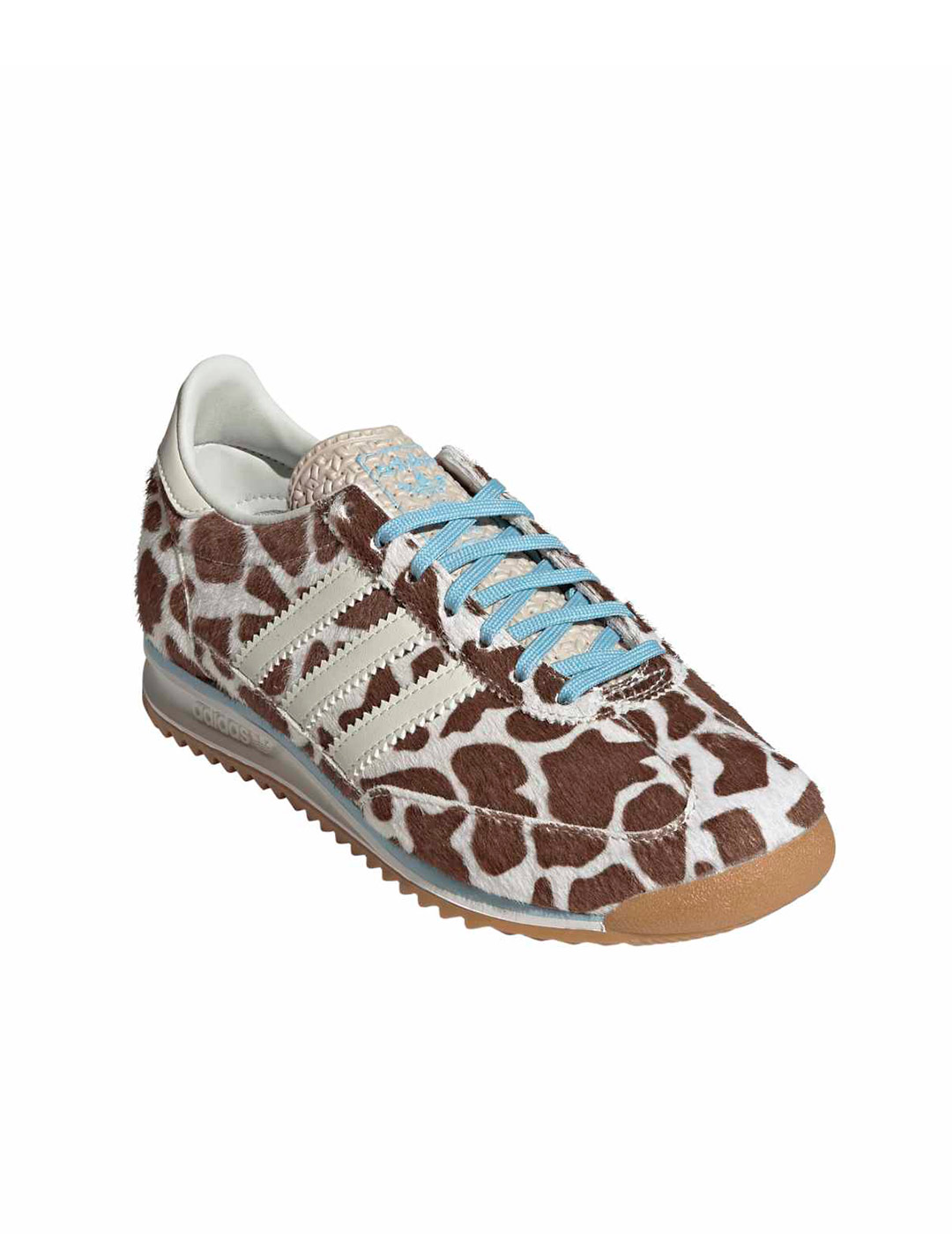zapatilla mujer animal print adidas original SL 72 OG W, camel/blanco