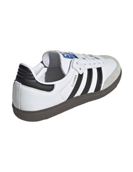 zapatilla junior adidas origianls SAMBA OG J, blanco/negro