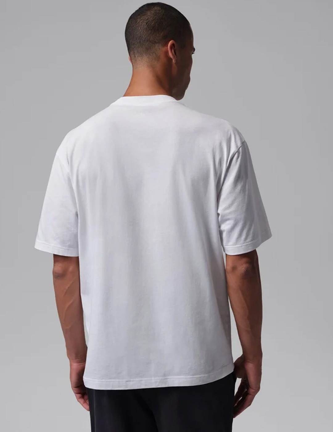 camiseta hombre manga corta JORDAN blanco