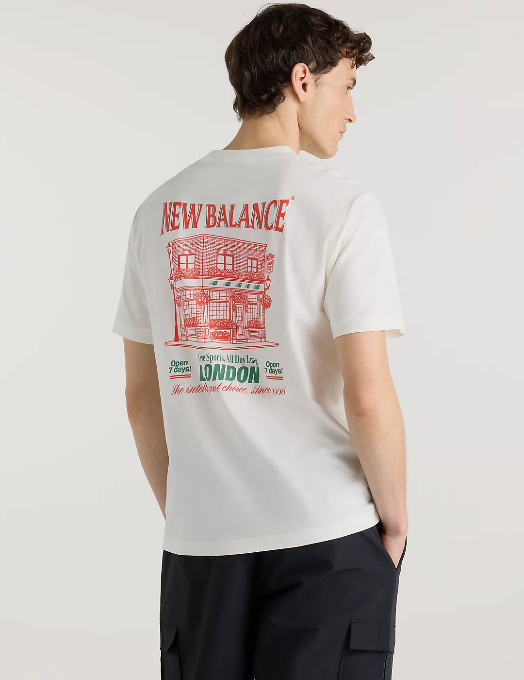 camiseta manga corta hombre  LONDON , blanco